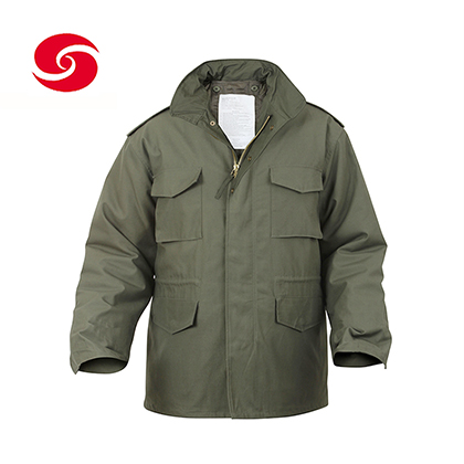 Winter Army Olive Green Quilted Military M65 Field Jacket – China ...