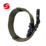 Army Green Fabric Webbing Military Belt With Plastic Buckle