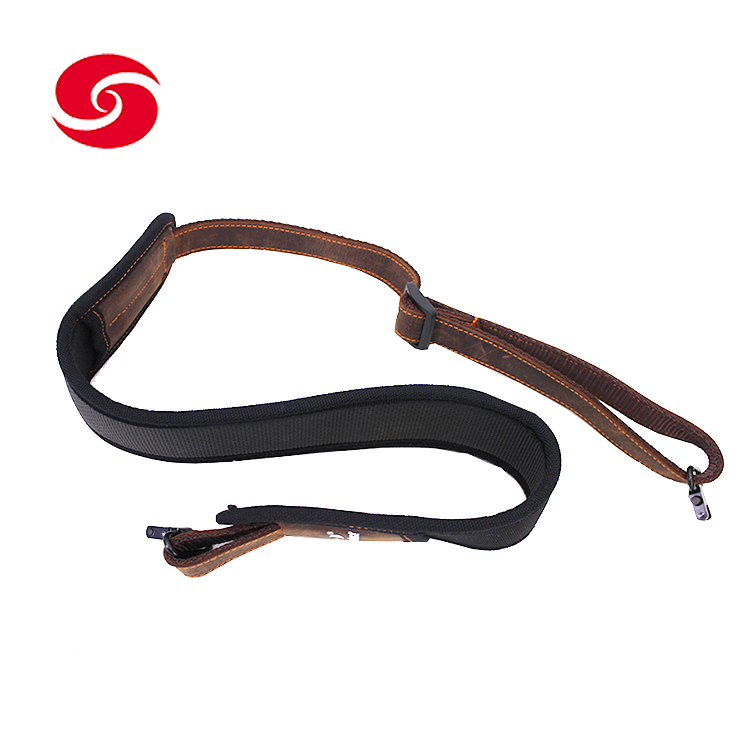 Tactical Leather Rifle Strap Gun Sling