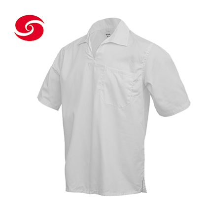 Cheap Price Short Sleeve White Police Prison Jail Uniform