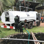 6X6 protective armored water truck with 8000L food grade stainless steel large water tank
