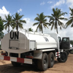 6X6 protective armored water truck with 8000L food grade stainless steel large water tank